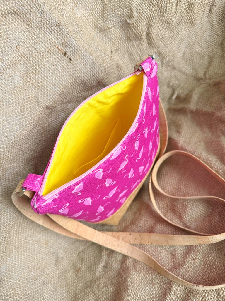 Flamingo Crossbody Purse with Cell Phone Pocket