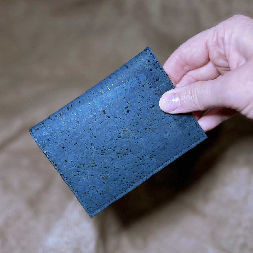 Navy Blue Cork Wallet