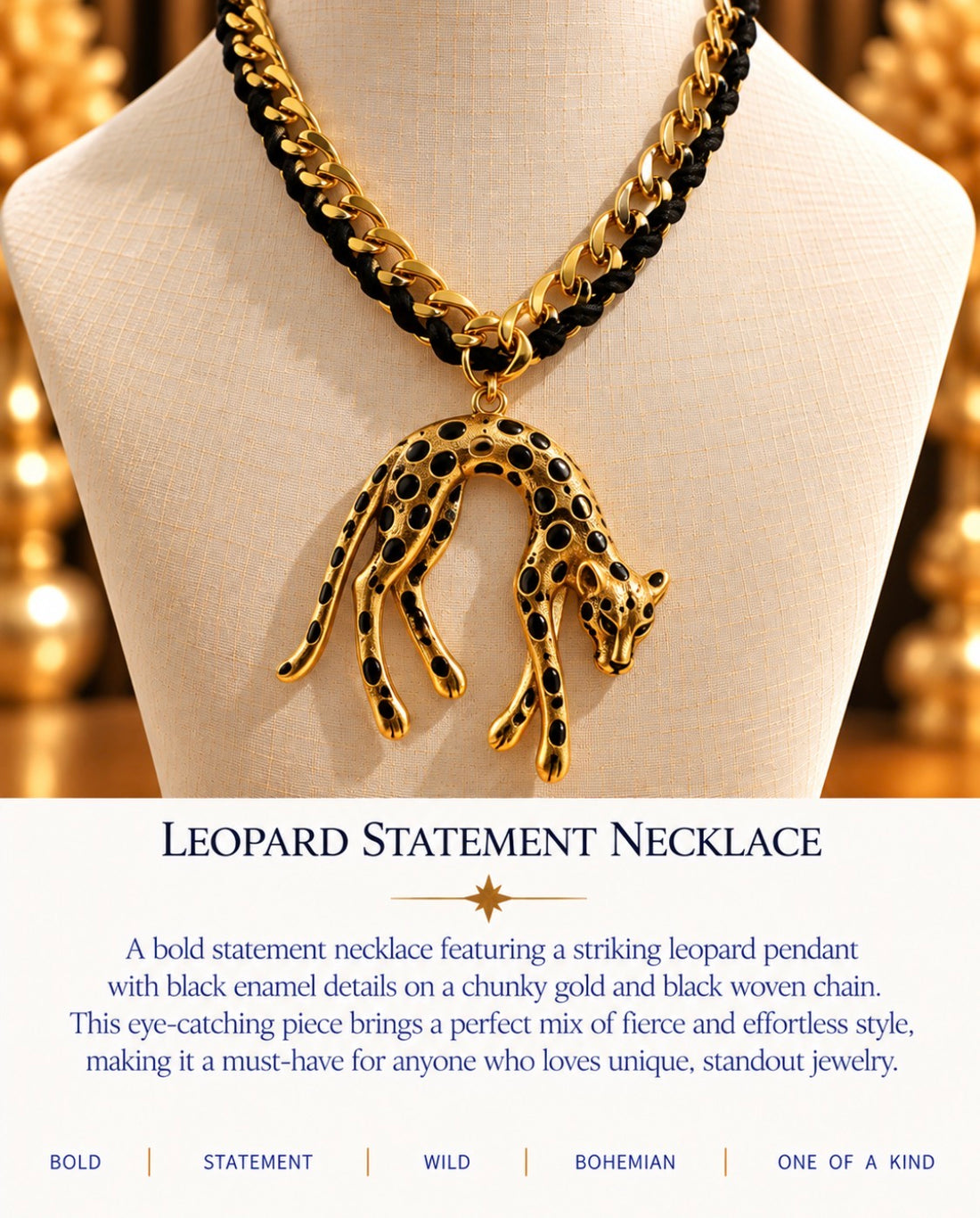 Leopard Statement Necklace