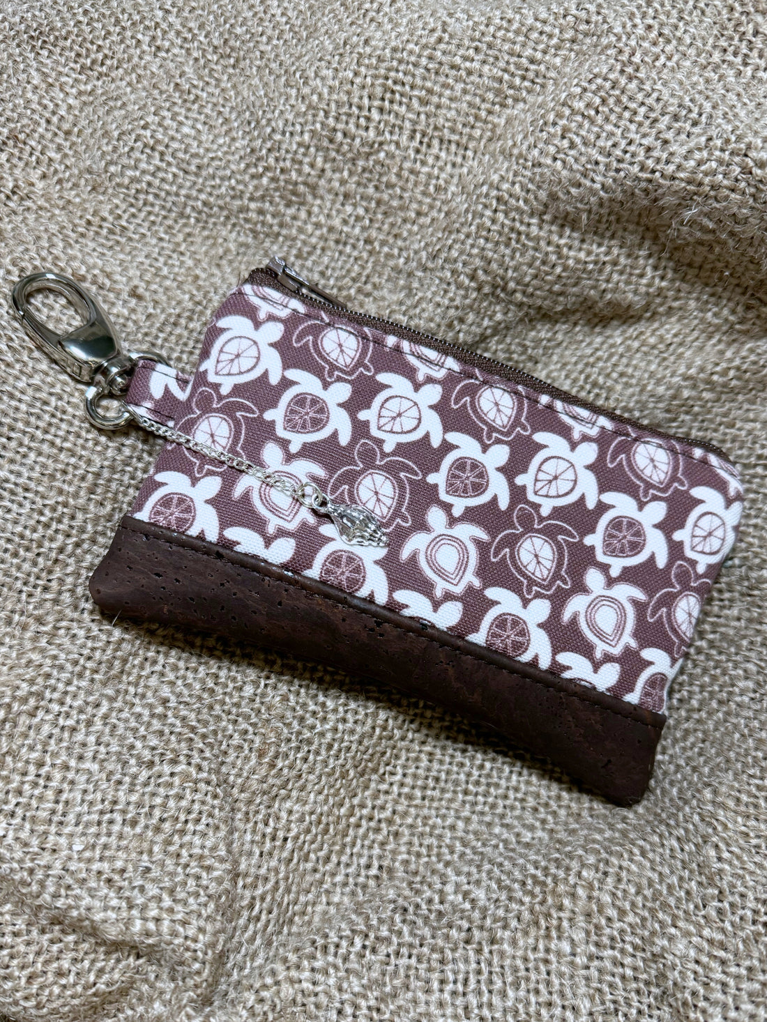 Brown Turtle Zip Bag Charm