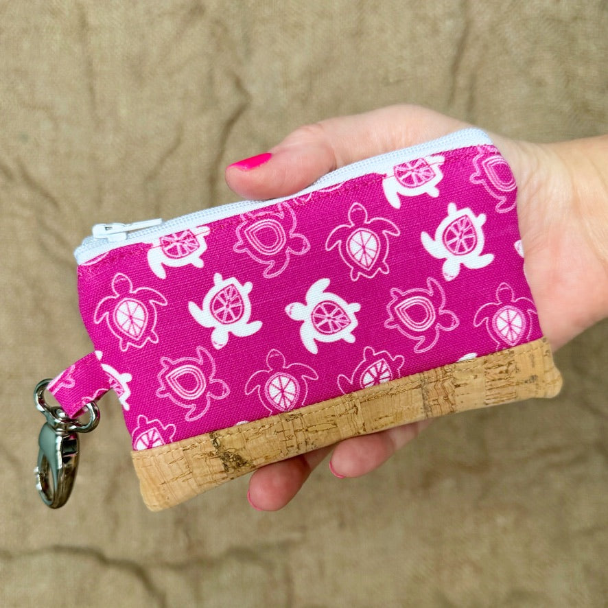 Pink Turtle Zip Bag Charm