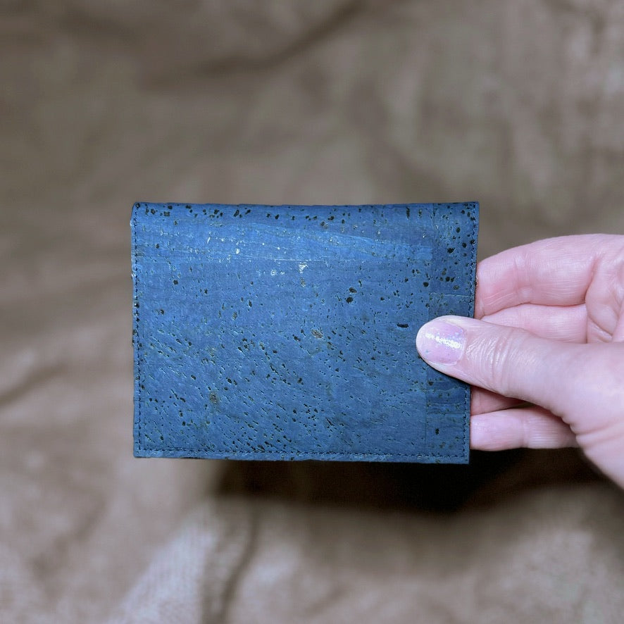 Navy Blue Cork Wallet