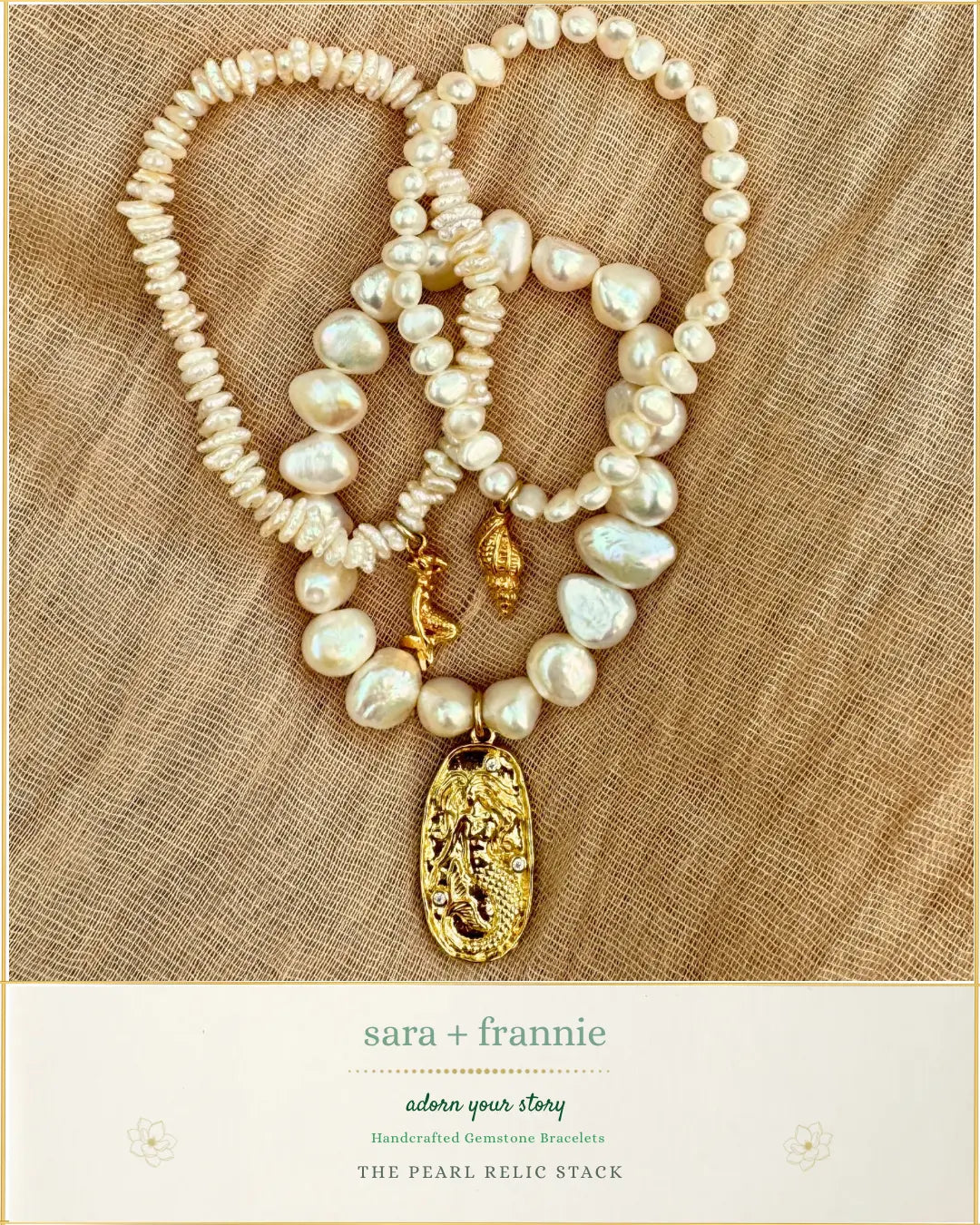 The Pearl Relic Stack sara & frannie jewelry