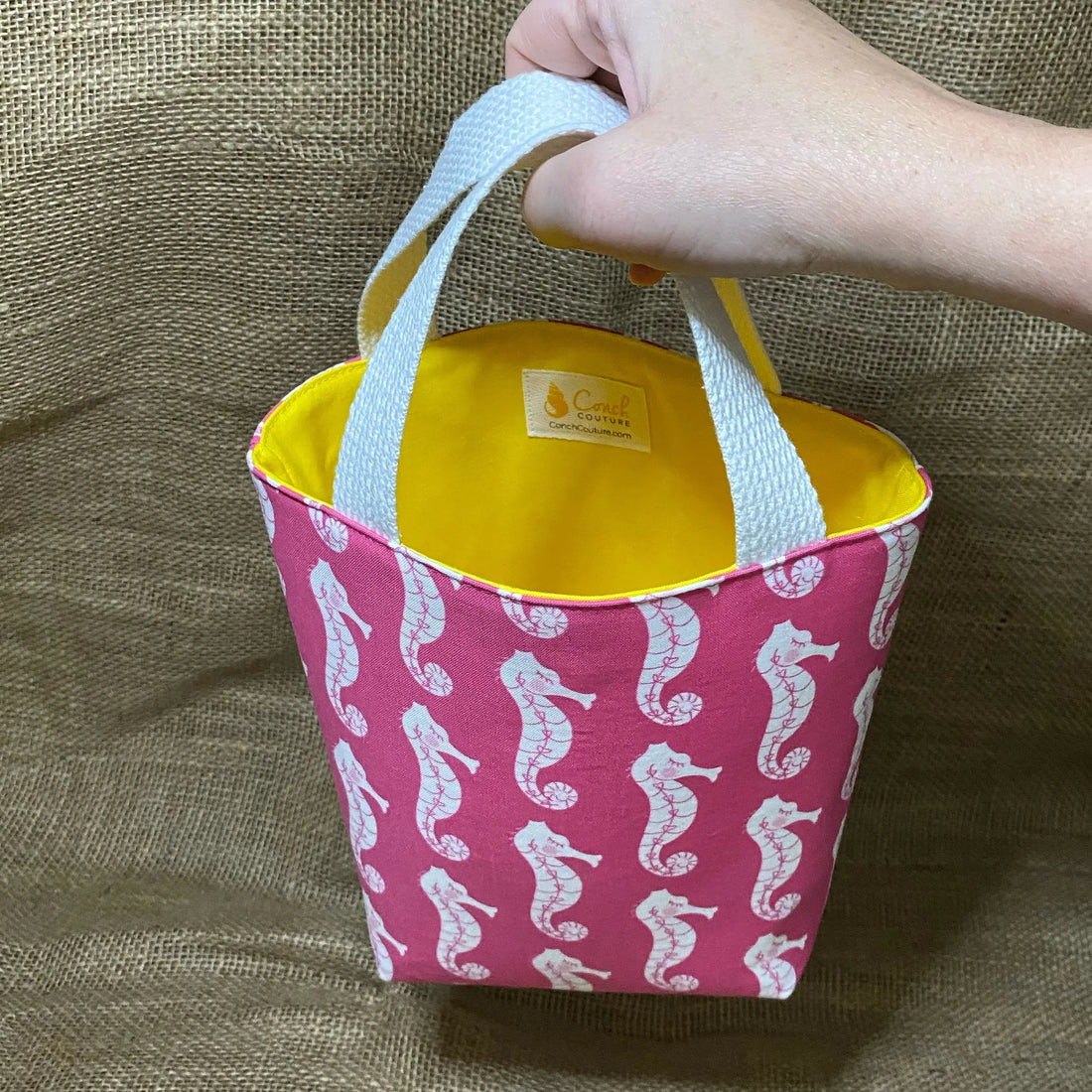 Mini Pink Seahorse Tote Conch Couture
