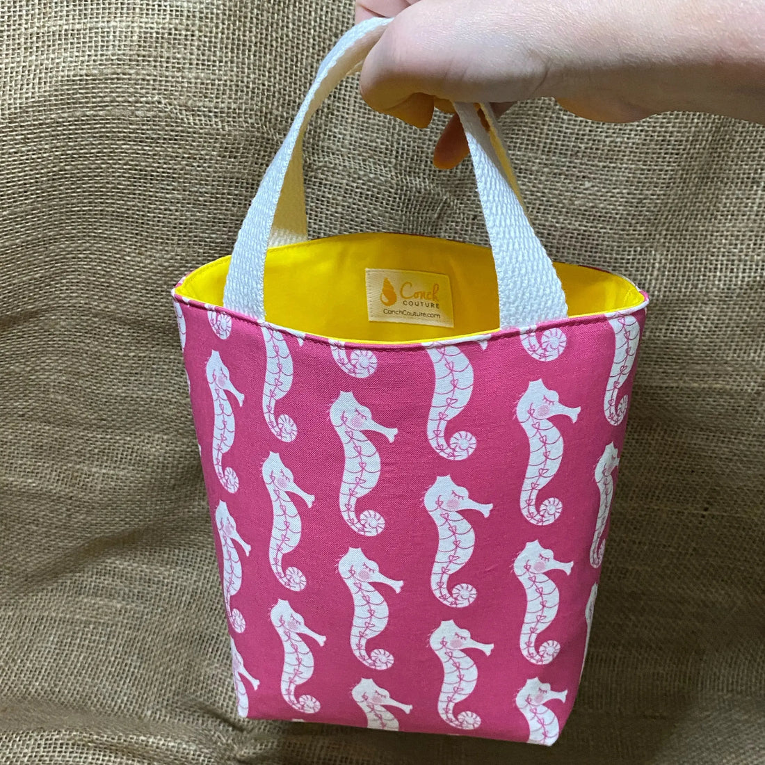 Mini Pink Seahorse Tote Conch Couture