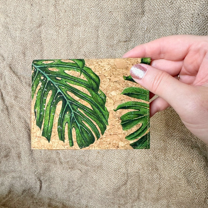Palms & Hibiscus Cork Wallet
