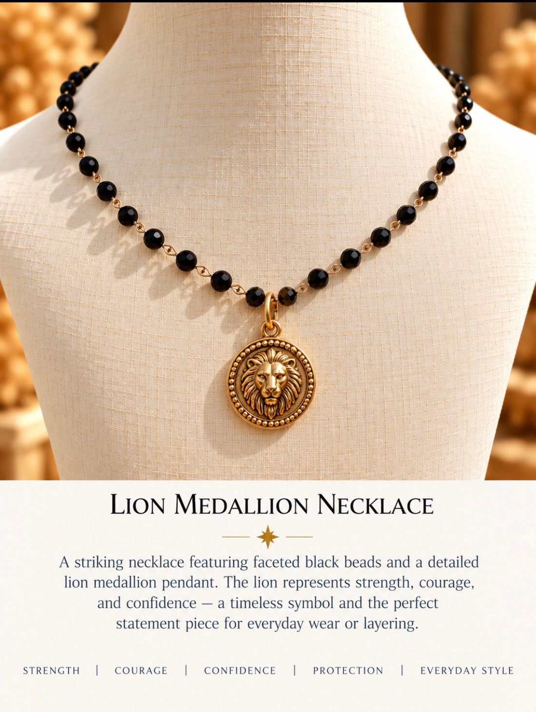 Lion Medallion Necklace