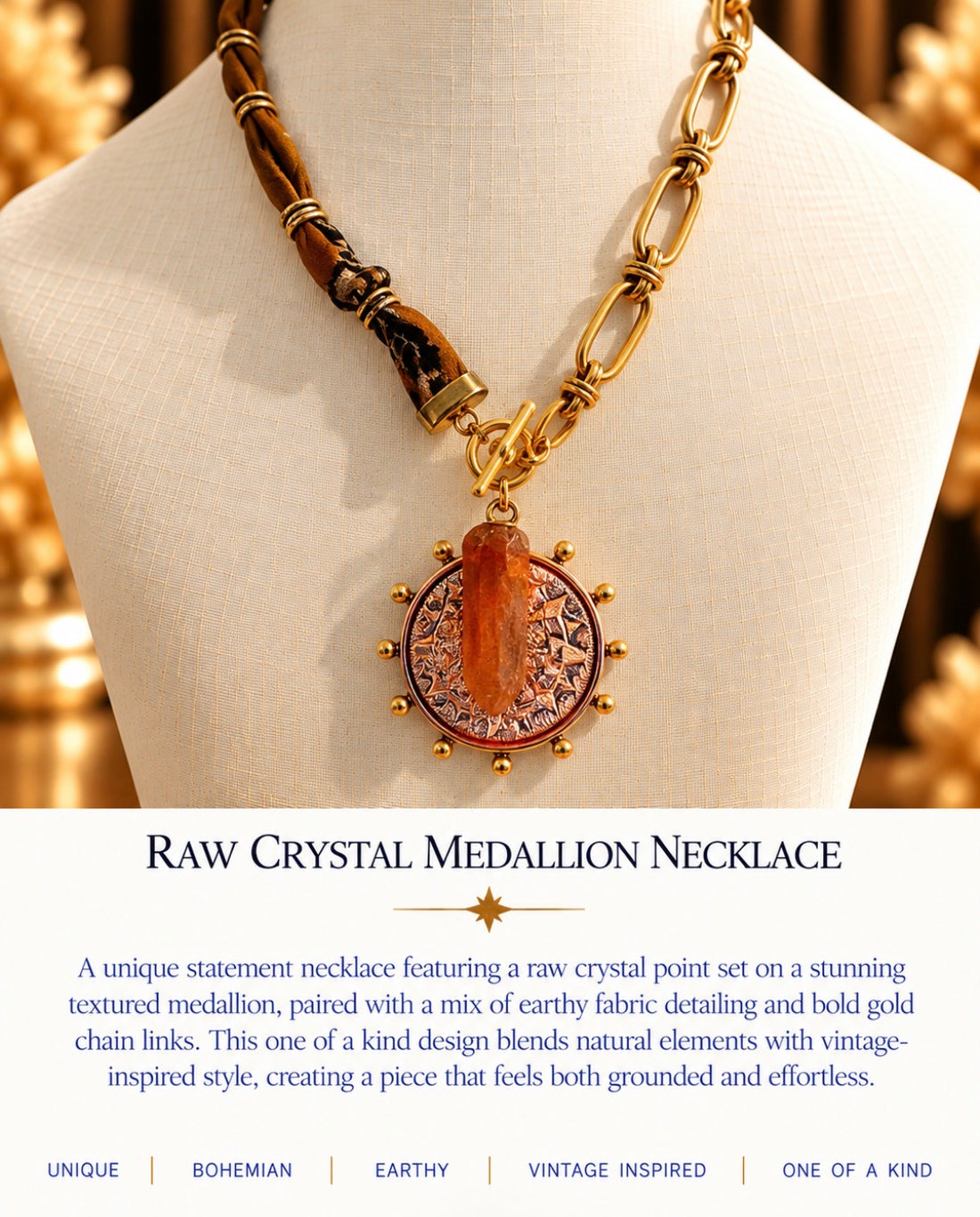 Raw Crystal Medallion