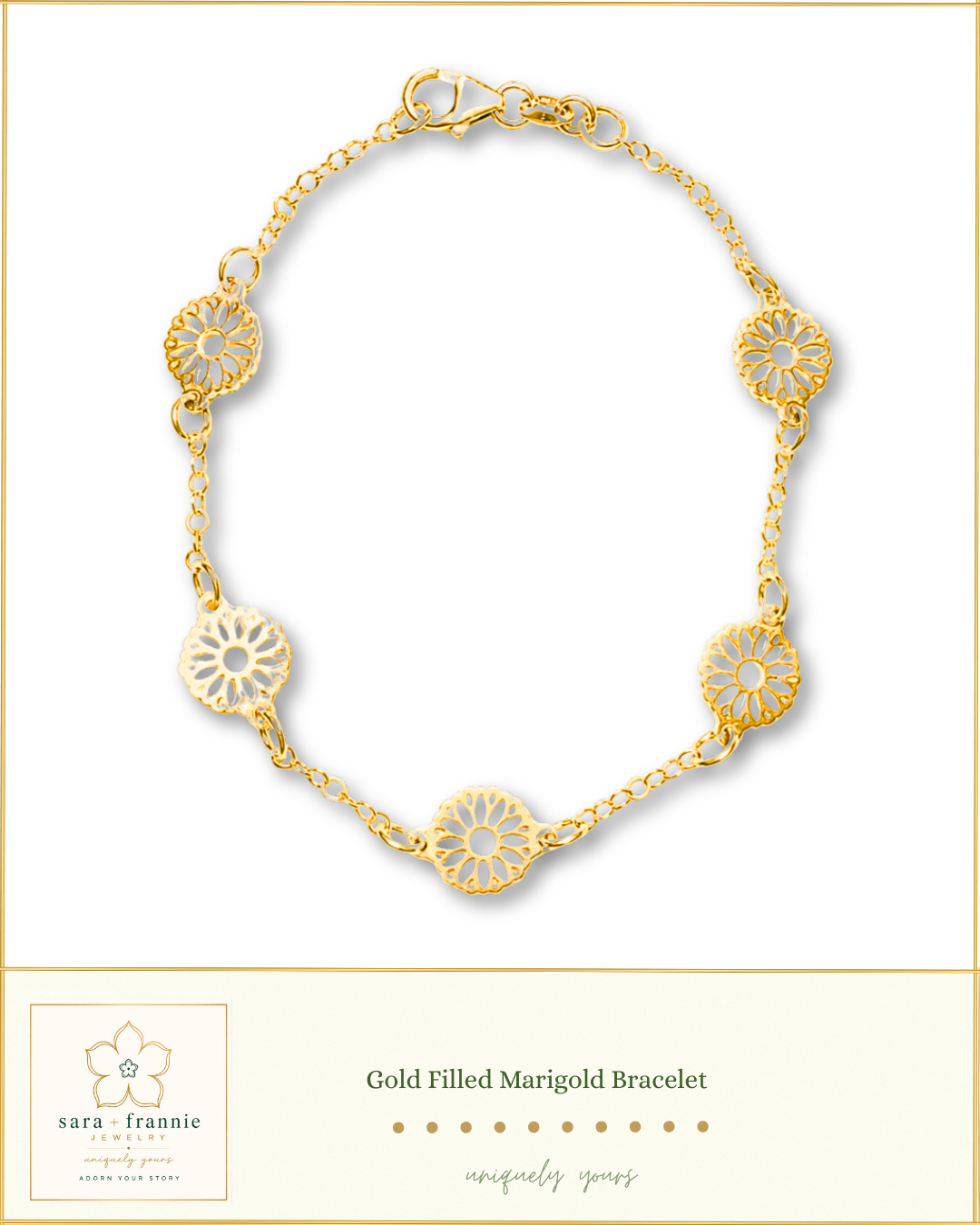 Gold Filled Marigold Bracelet