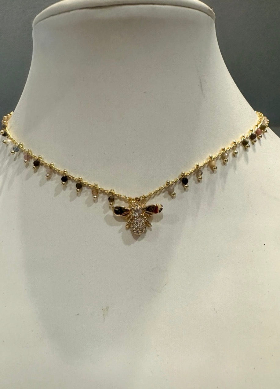 Queen Bee Beaded Necklace