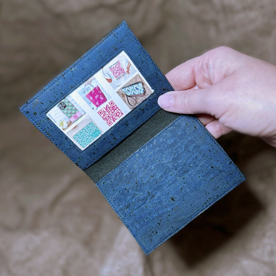 Navy Blue Cork Wallet