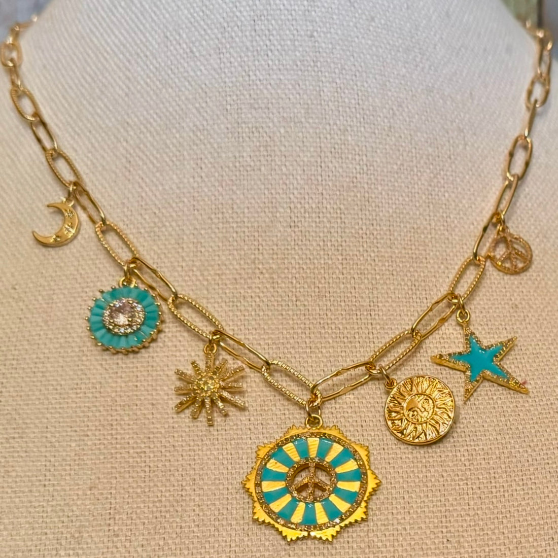 Peace Out Charm Necklace $175