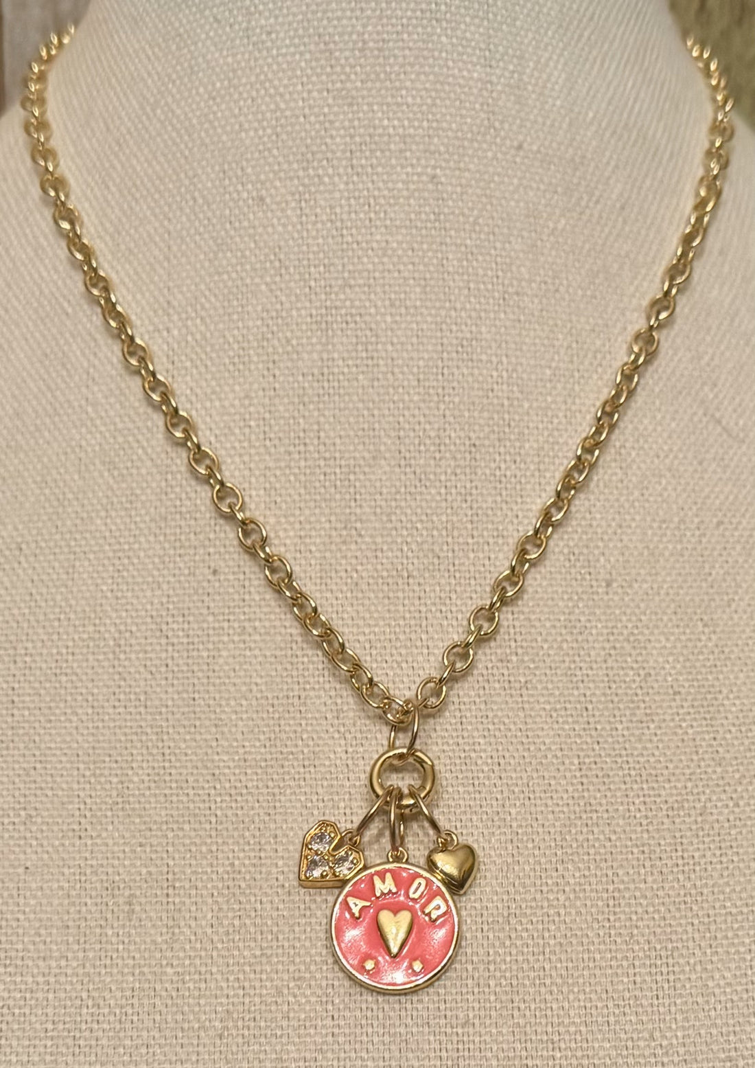 That’s Amore Pink Heart Necklace
