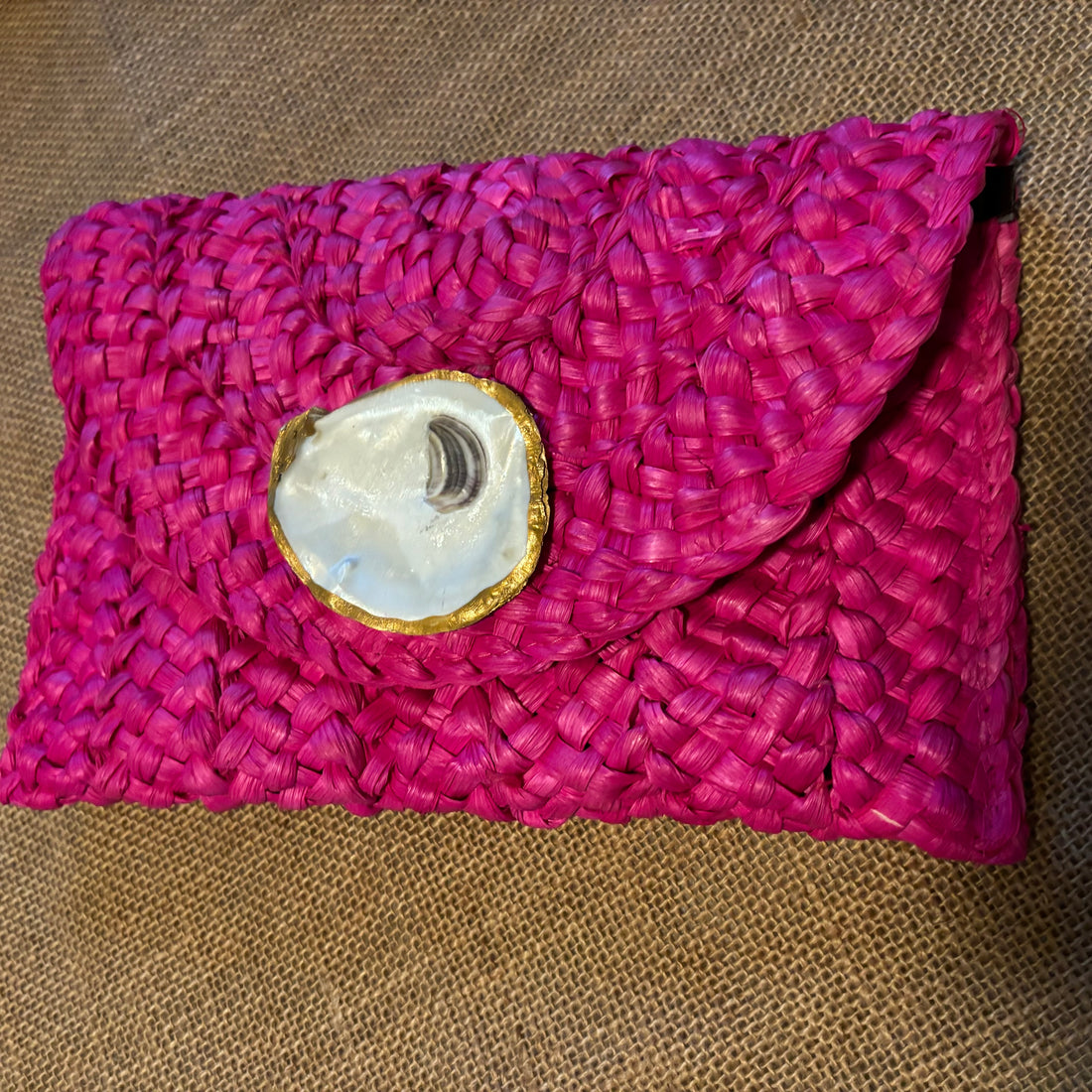 Pink Oyster Clutch