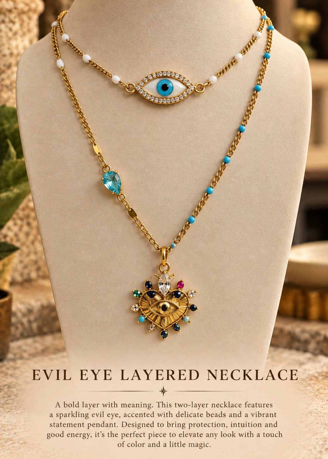 Evil Eye Layered Necklace
