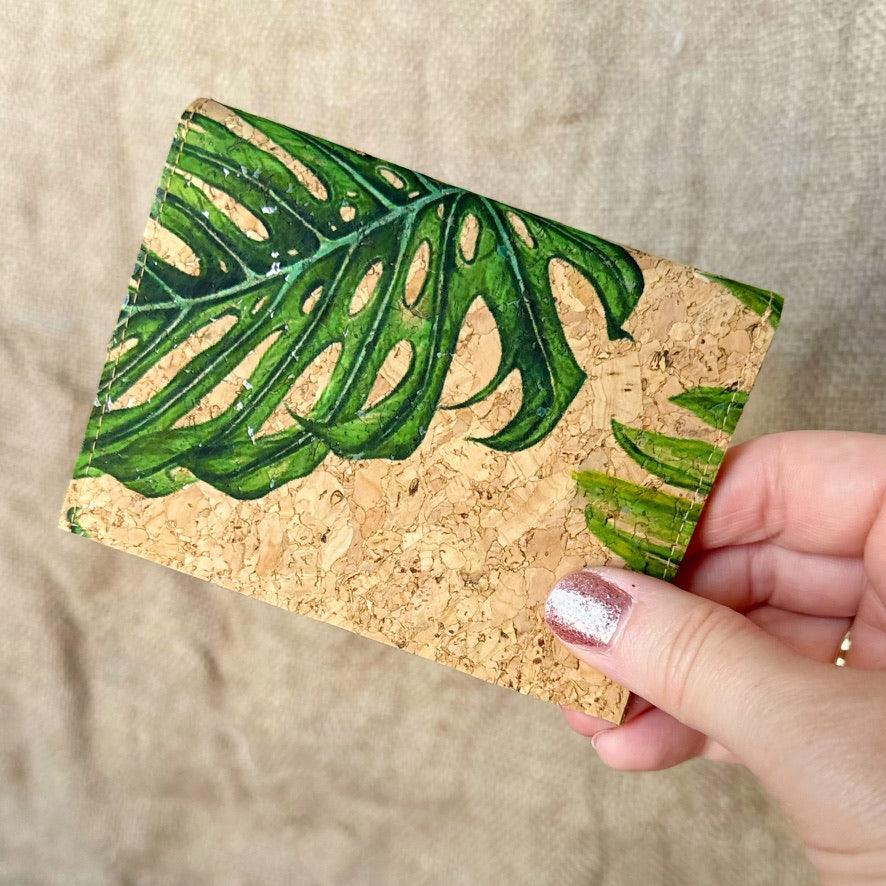 Pink Hibiscus Cork Wallet