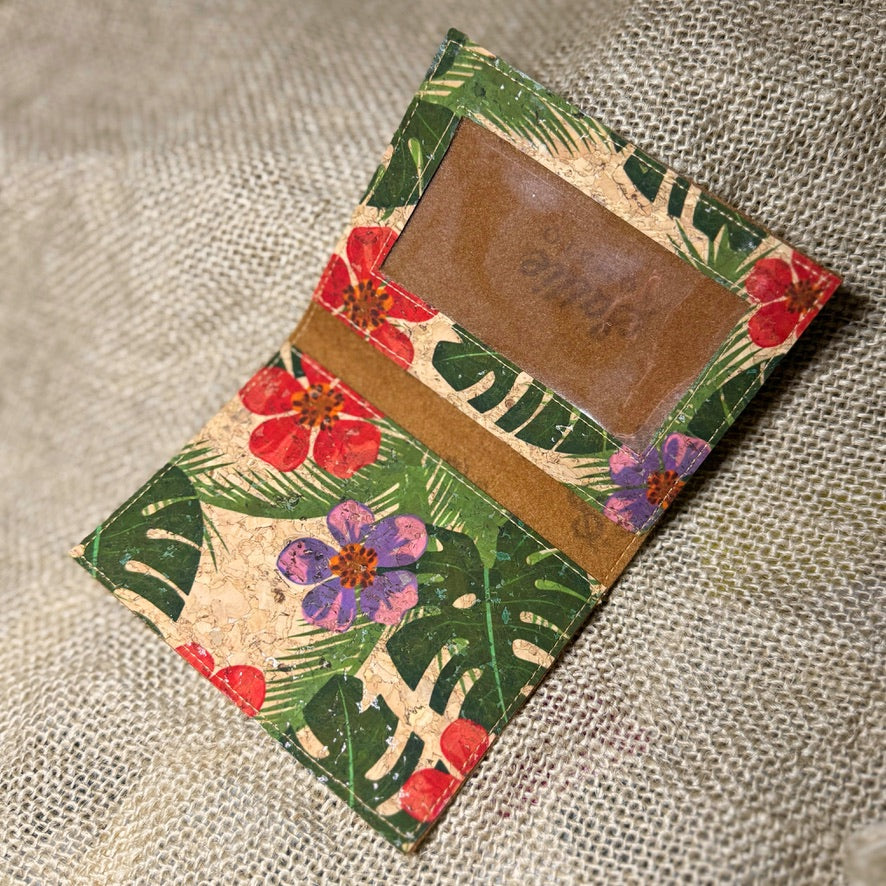 Tropical Flowers Cork Wallet