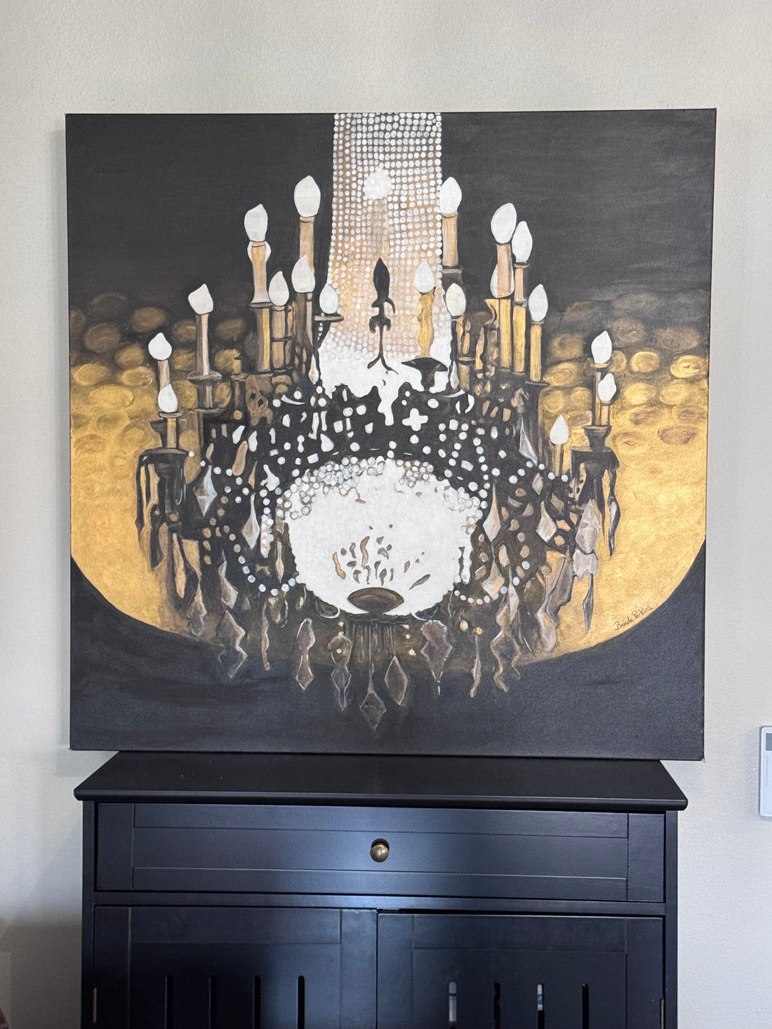 ✨ "Elegance in Light" – Chandelier Canvas Print ✨