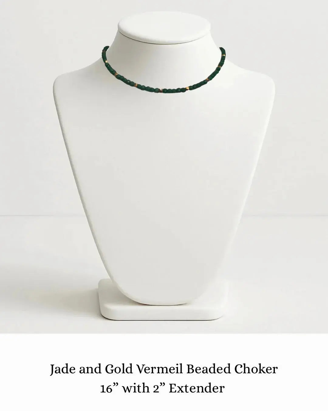 Jade and Gold Vermeil Beaded Choker sara & frannie jewelry