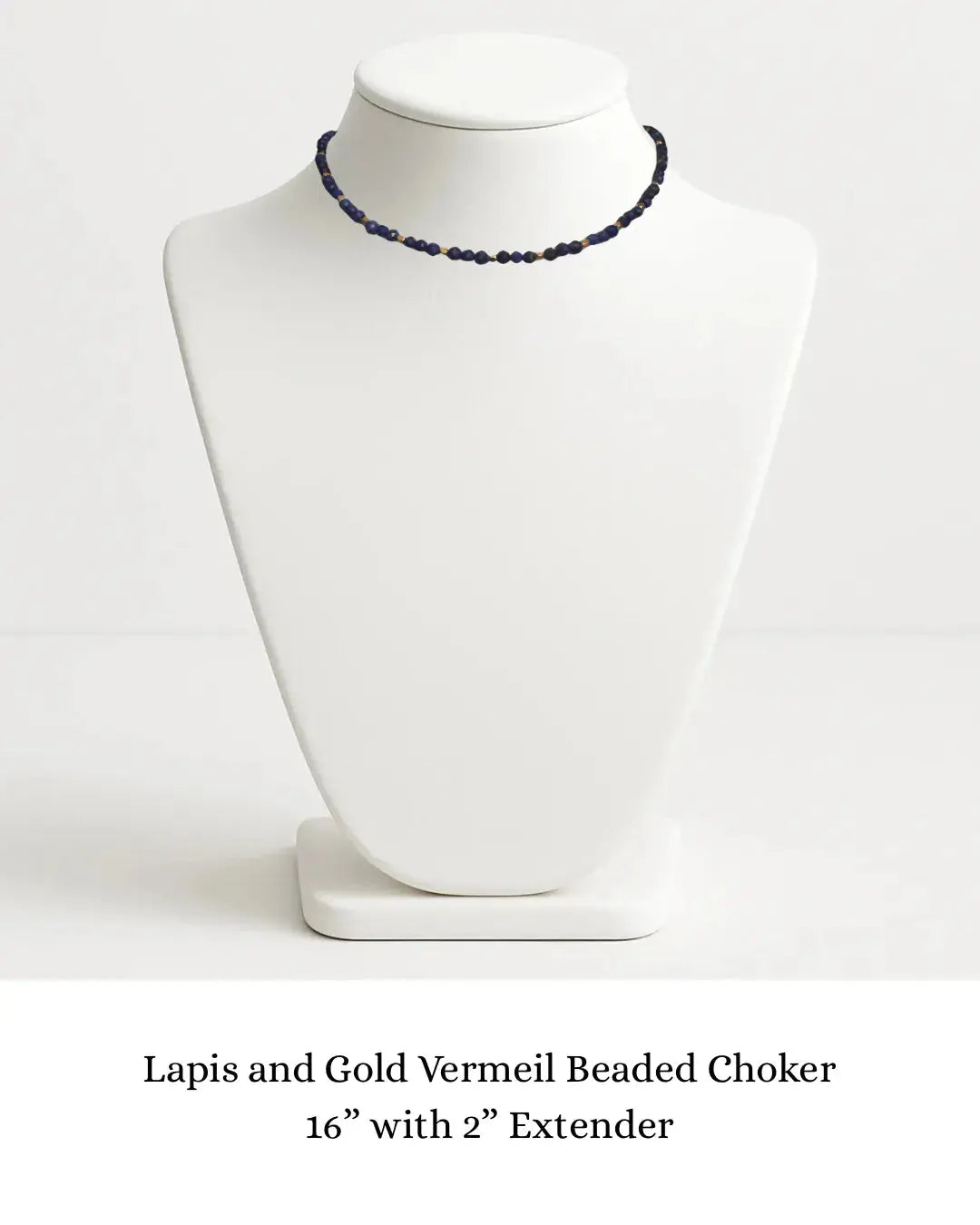 Lapis and Gold Vermeil Beaded Choker sara & frannie jewelry