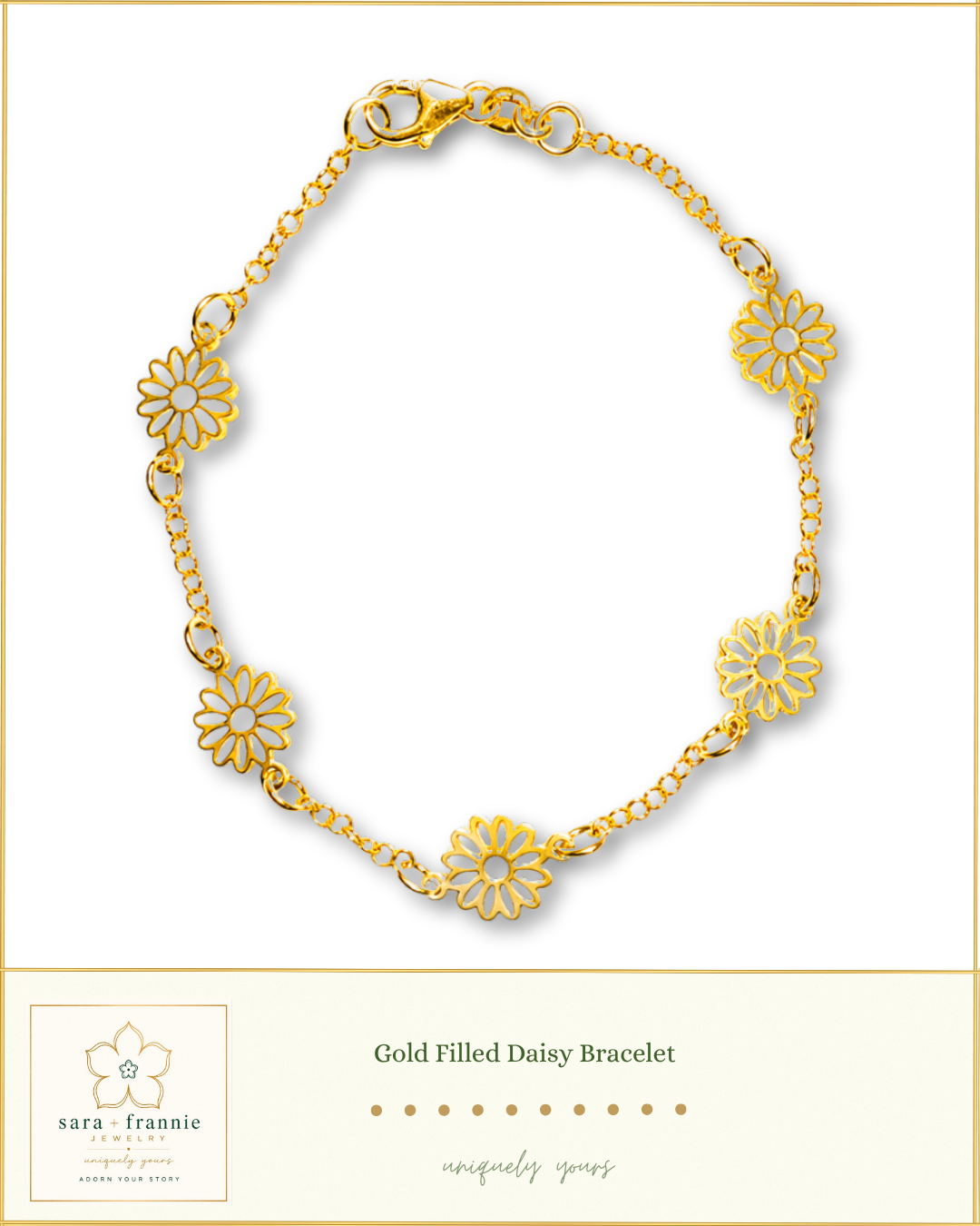 Gold Filled Daisy Bracelet