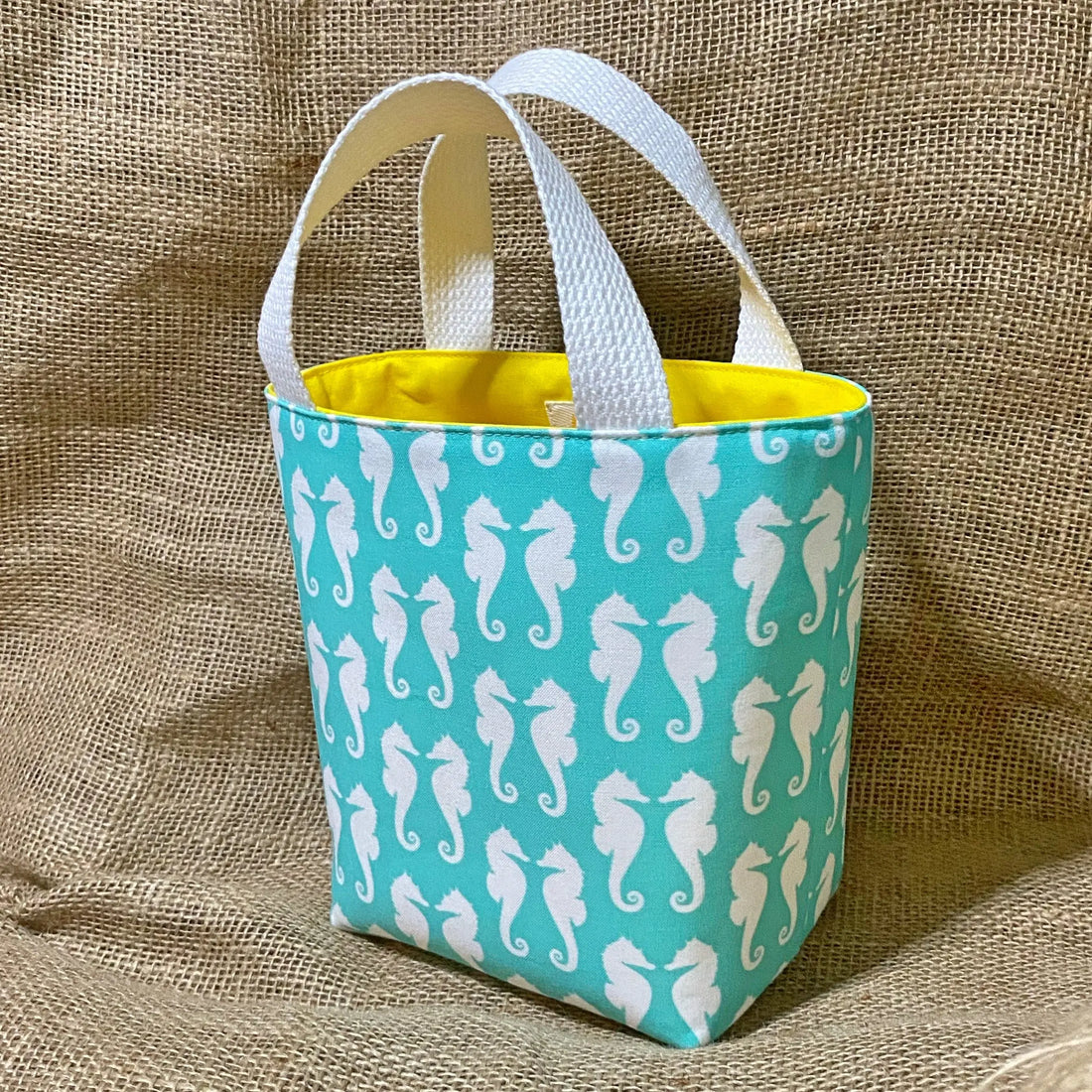 Mini Aqua Seahorse Tote Conch Couture