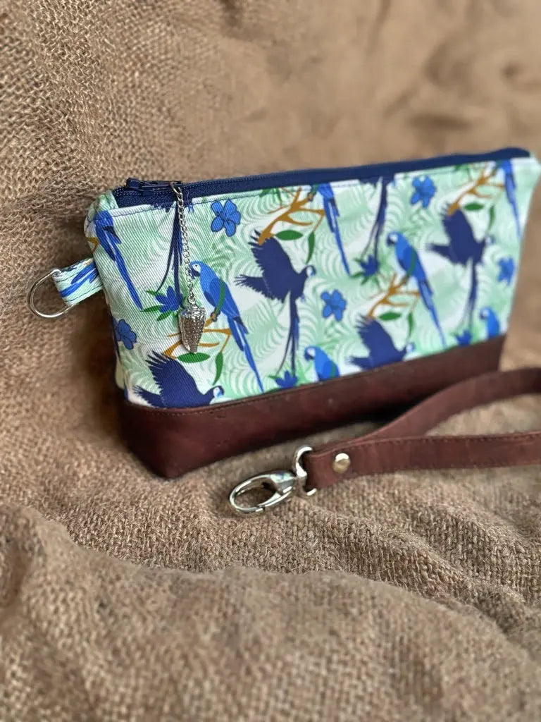 Blue Parrot Wristlet Conch Couture