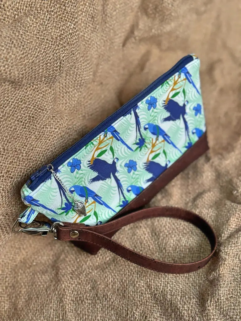 Blue Parrot Wristlet Conch Couture