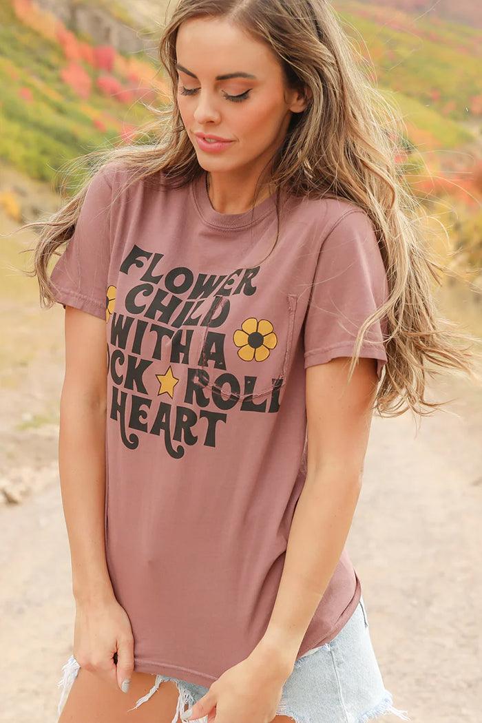 Flower Power Rock Pocket Tee-1