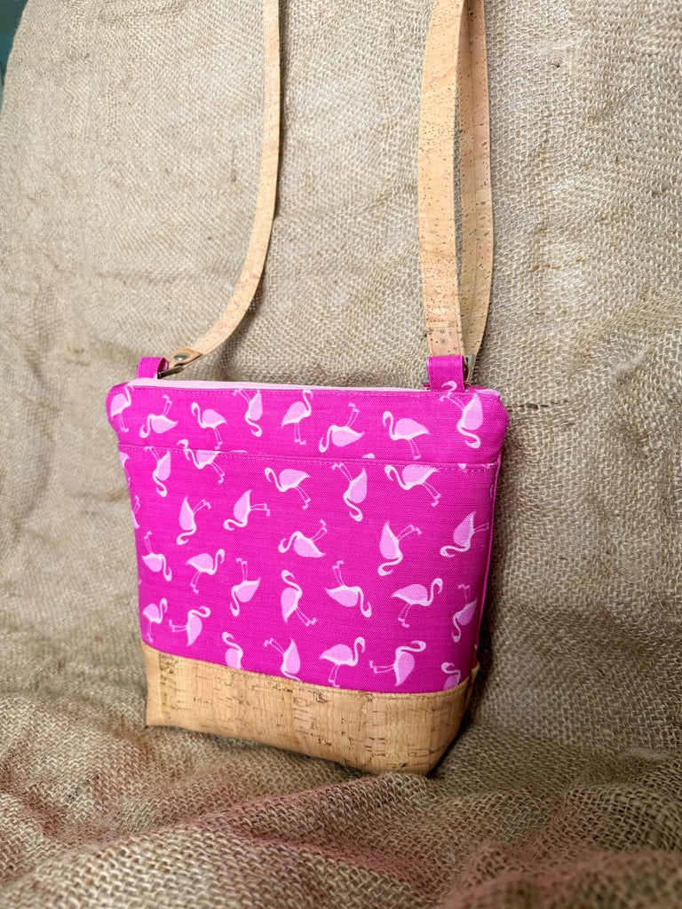 Flamingo Crossbody Purse with Cell Phone Pocket