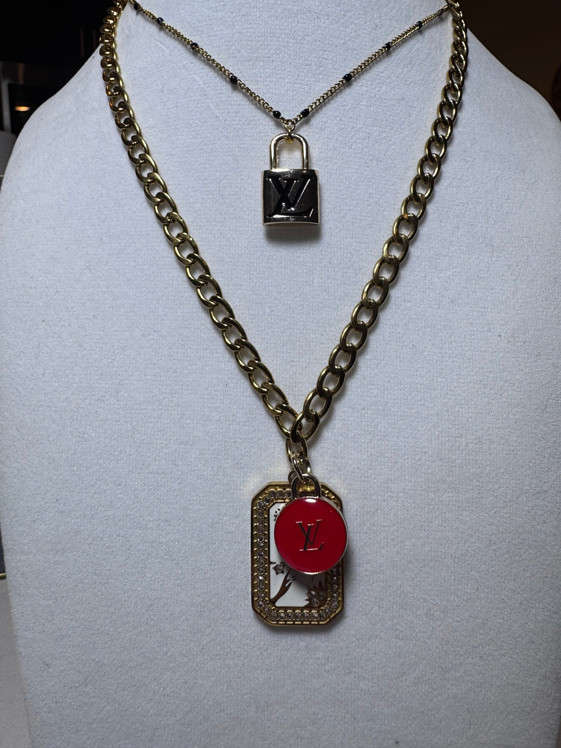 Reworked luxe charm necklace duo Beadnikrow/Barmade