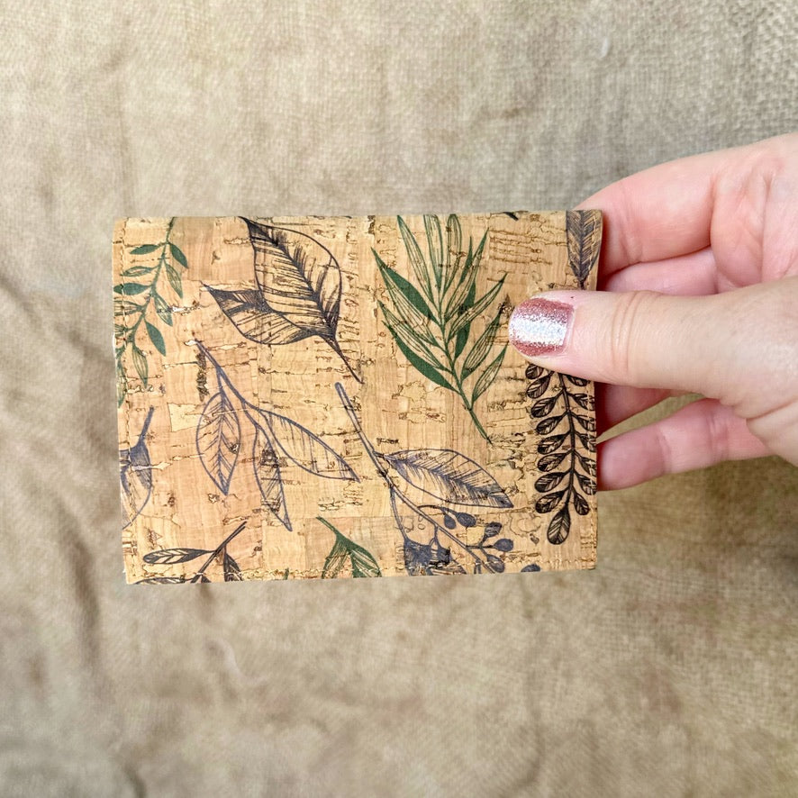 Lavender & Green Botanical Cork Wallet