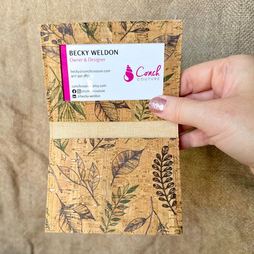 Lavender & Green Botanical Cork Wallet