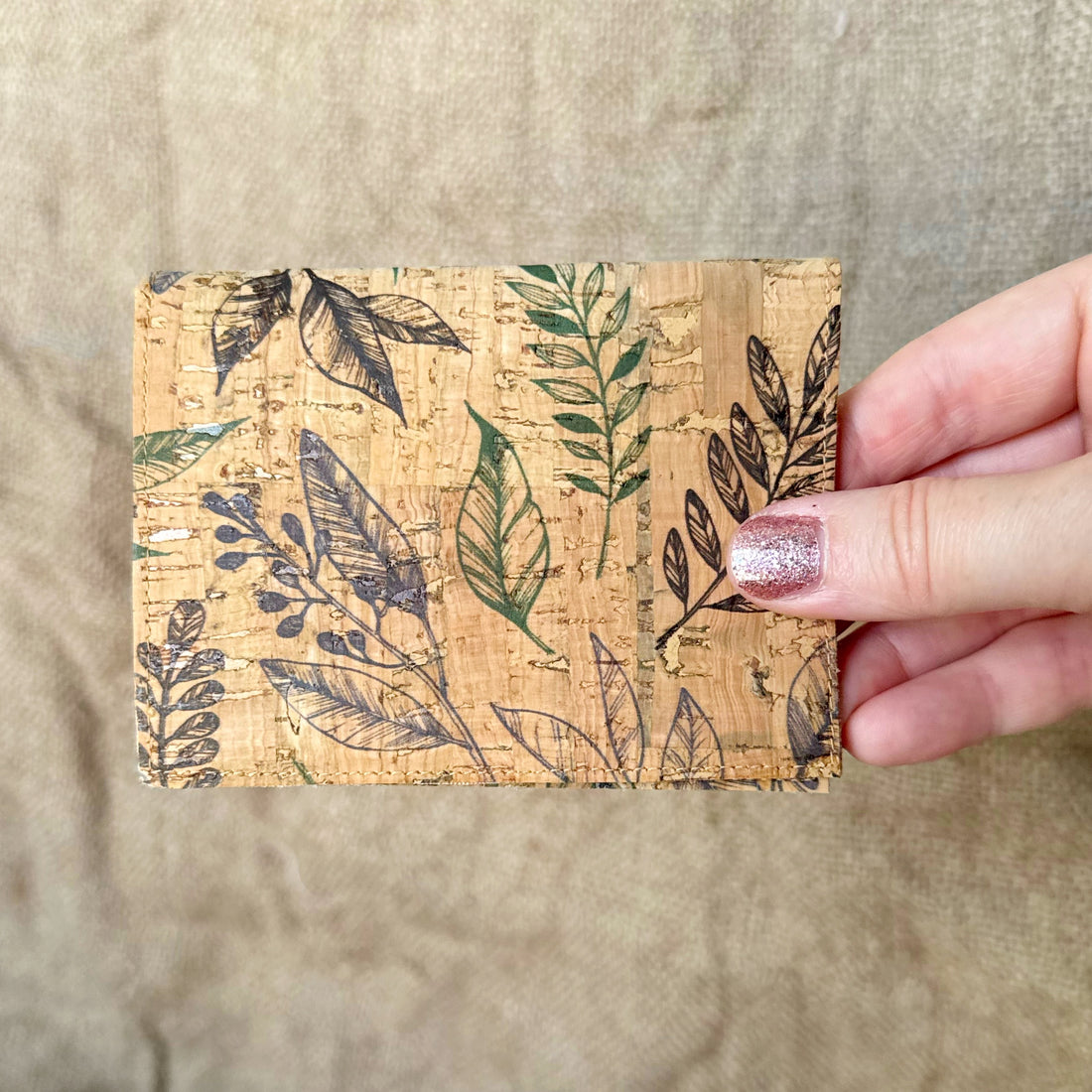 Lavender & Green Botanical Cork Wallet
