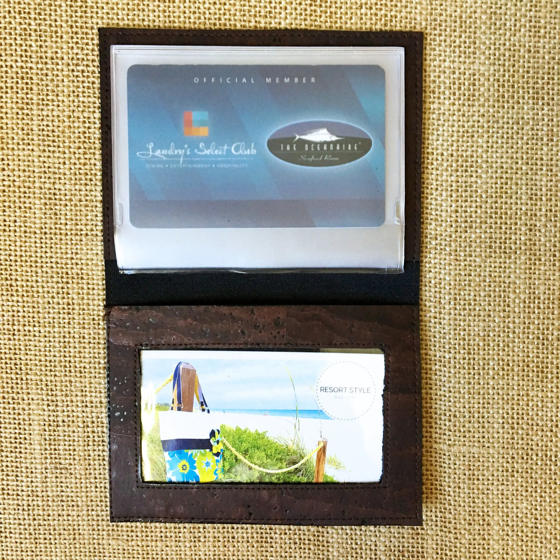 Slim Brown Cork Wallet Conch Couture