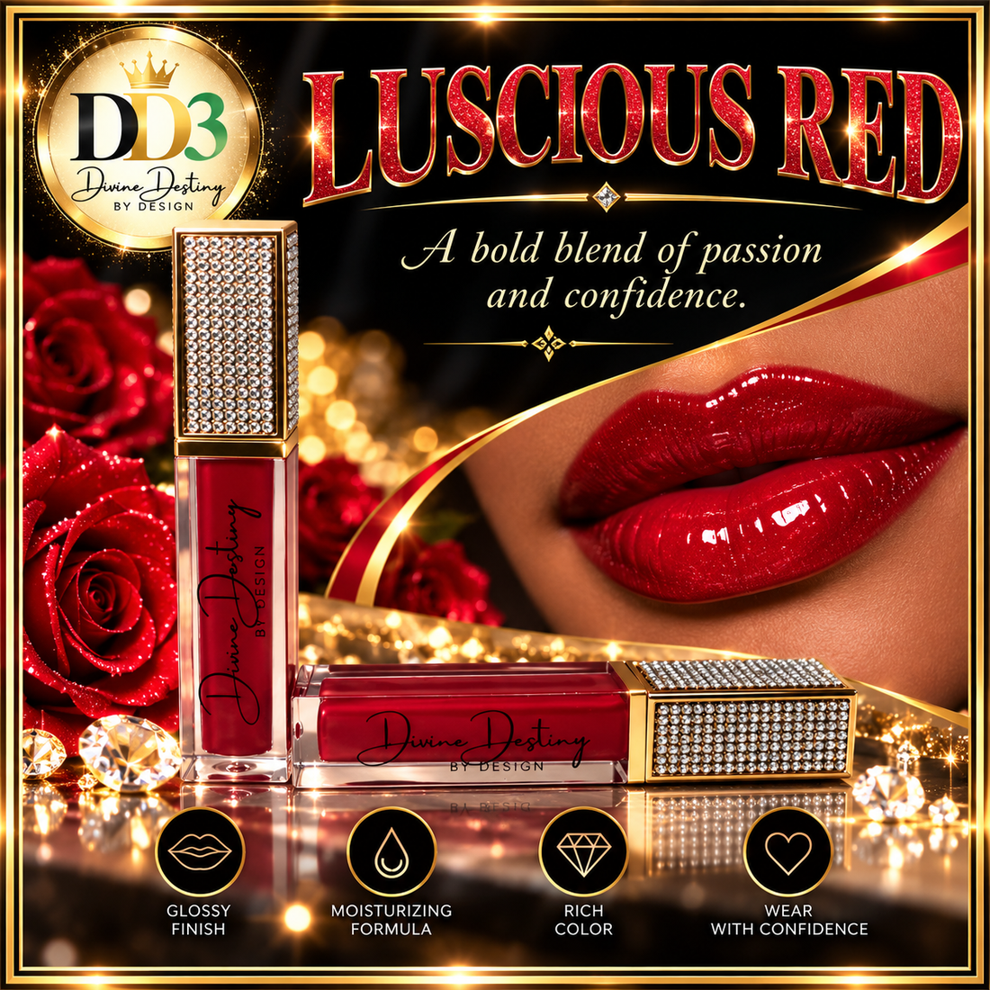 Divine Destiny Lip gloss - Luscious Red